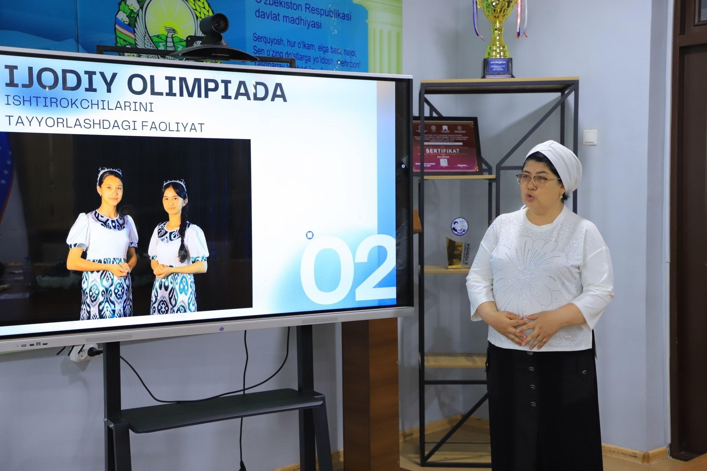 Muhammad Yusuf nomidagi ijod maktabida fan o‘qituvchilarining  mehnat ta'tiliga chiqish oldidan maktabda 2025-2026-o‘quv yilida  belgilangan maqsadli ko‘rsatkichlari yuzasidan hisobot taqdimoti o‘tkazildi.