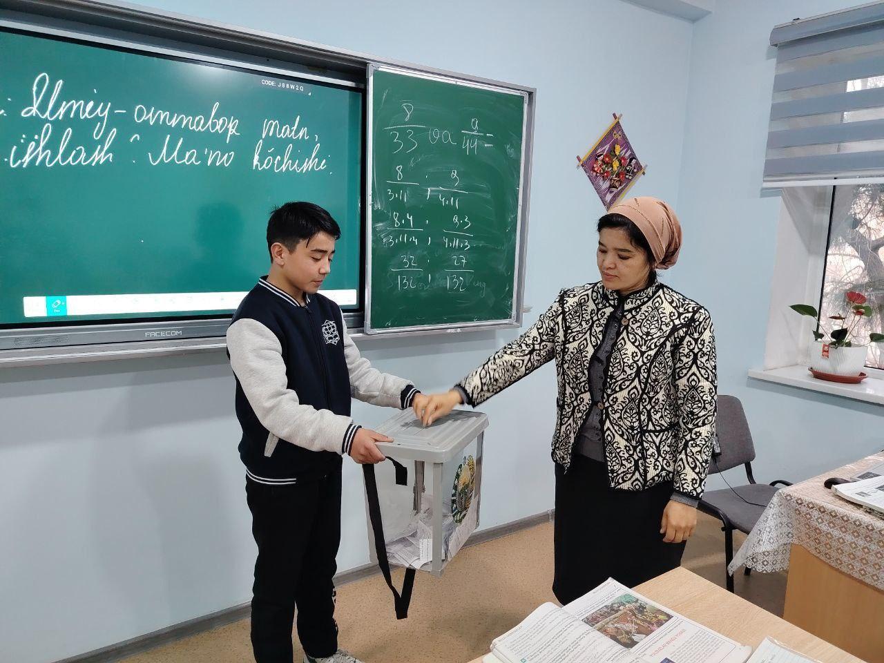 Muhammad Yusuf nomidagi ijod maktabida “Eco School” ekologik loyihasi doirasida 9–11-sinf o‘quvchilari o‘rtasida sardorlar saylovi tashkil etildi.